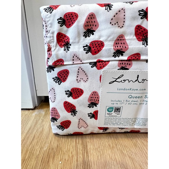 London Kaye Bedding Strawberry Sheets Queenfull Size London Kaye